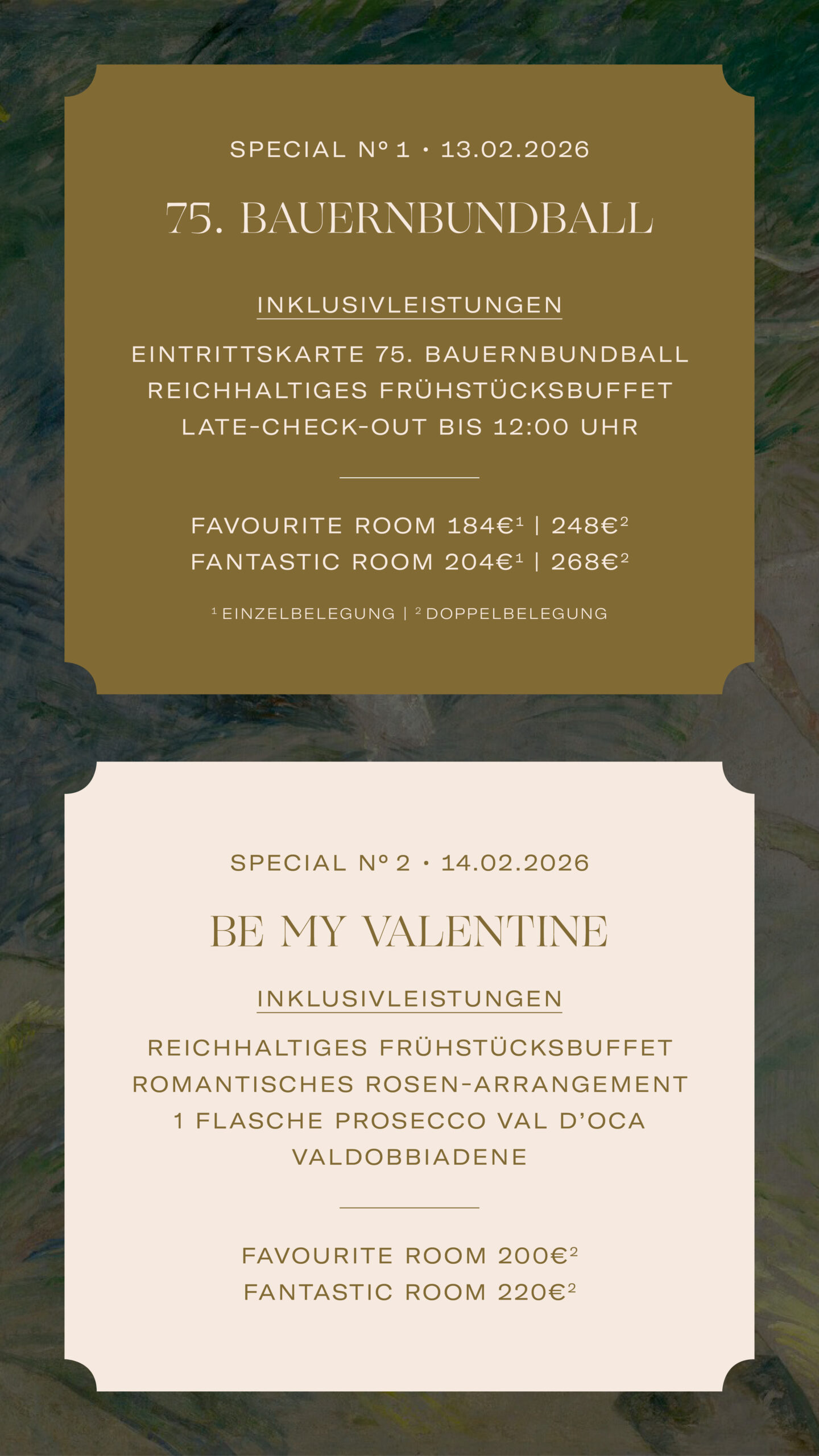 Unsere Hoteldeals im Februar 2026 - auf den Bauernbundball und zum Valentinstag: Ihr Urlaub im Aiola Living Hotel