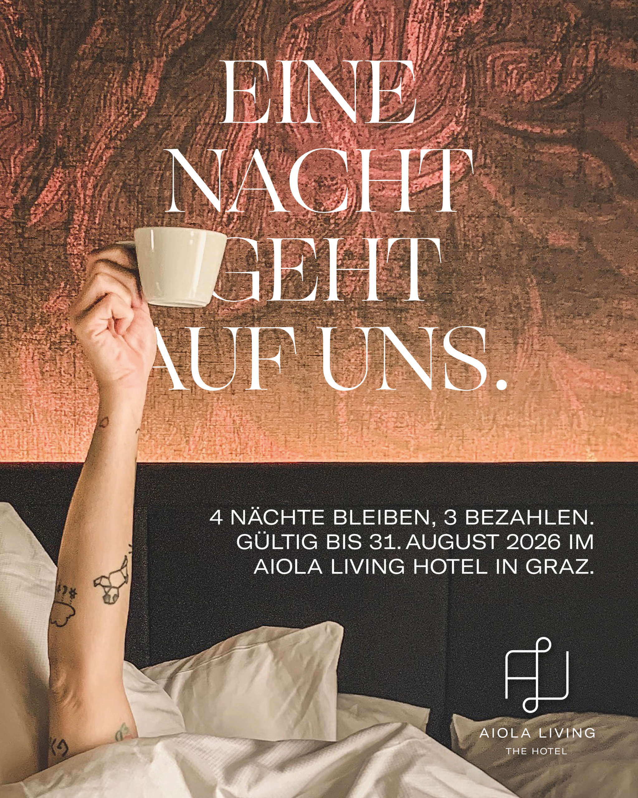 einfach mehr genießen. Mit unserem 4=3 Deal, länger bleiben und weniger bezahlen.